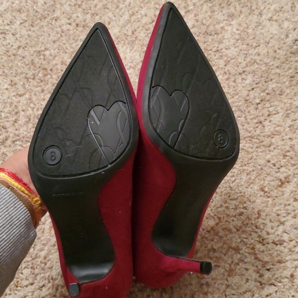 Sam & Libby Wine Colored Heels Sz 8 - Picture 3 of 3
